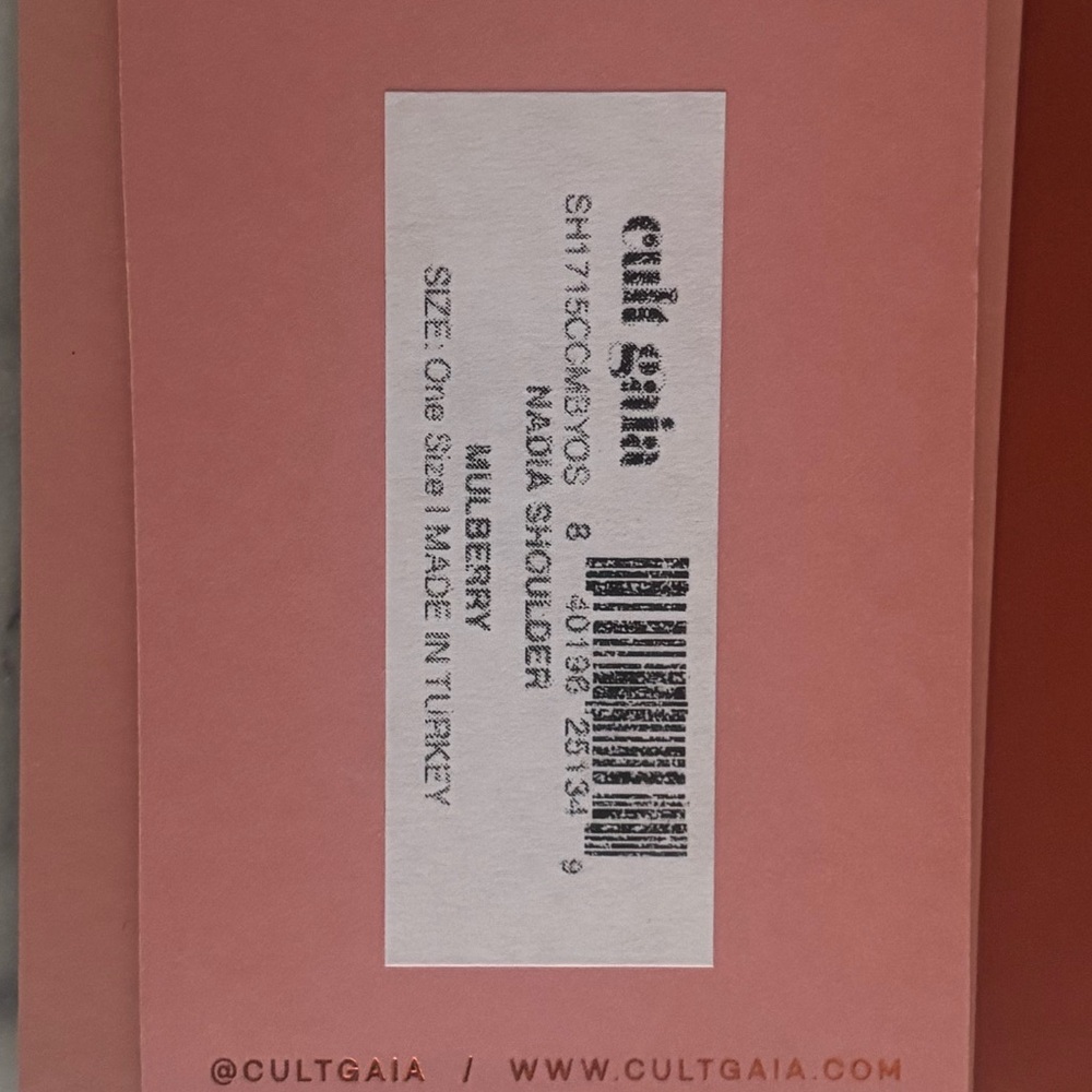 Cult Gaia Croc-Embossed Mauve Shoulder Bag (New With Tags) - Picture 10 of 10